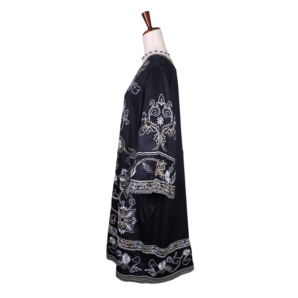 Soft Surroundings Dress 2X Hand Embroidered Tunic Bell Sleeves Boho MSRP $150 - Picture 6 of 12